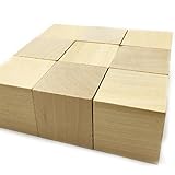 20pc 1.6 Inch Unfinished Wooden Block Cube carving Wood Building Wooden Block Maria Montessori Baby 