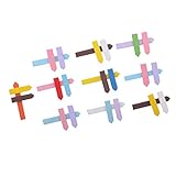 F Fityle フェンス　標識 ポスト置物（10個）　マイクロ風景装飾　ガーデン 盆栽 飾り物　ミニチュア ドールハウス