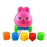 XPGG 知育玩具 動物形のトレーラー ブロック トロリー動物ブロック車 (ウサギ)