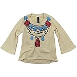 MANIS(マニス) 裏毛ビーズ刺繍トレーナー XL 130cm /ホワイトベージュ NO.R-N-14575A