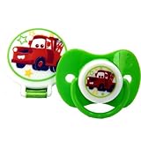 ディズニー ピクサー カーズ クリップ付き おしゃぶり ケース付き 〈グリーン〉 【21109】
