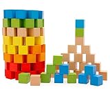 WONZOM ブロック 積み木 安全素材 木製 柔らかい 玩具 知育オモチャ 子ども 男の子 女の子 100PCS