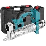 グリスガン 充電式グリスガン 電動コードレスグリースガン 小型 マキタ18Vバッテリーと互換性 リチウム電池2個付き LEDライトを装備 さまざまな作業に 電動工具キット 掘削機グリースガン 農業機械 車 オートバイのメンテナンス 船舶用機器に適した業界のグリスガン (バッテリー2個と充電器1個)