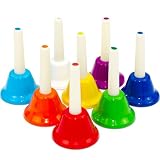 Rxakudedo 8音ミュージックベル 打楽器 マレット ハンドベル ミュージックベル ハンドベル 音楽啓発 タレントショー タッチ式 ベル