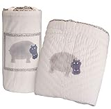 Naaya by Moonlight Organic Animal Quilt (Gray Hippo) [並行輸入品]