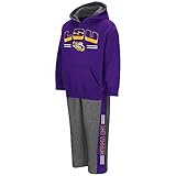 幼児用NCAA LSU Tigers Boys Punter Fleece Hoodie andスウェットパンツセット(チームカラー)
