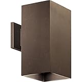 Progress Lighting P5643-20 6-Inch Square with Heavy Duty Aluminum Construction and Die Cast Wall Bra