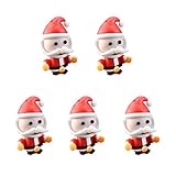 Flameer 樹脂　クリスマス　ミニ　盆栽　DIY　庭　飾り　インテリア　サンタのハグ　マイクロランド　スケープ　　ギフト　5個入り　