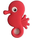 Cute Red Seahorse Baby Teether for Teething Infants by Lil' Miracle