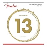 Fender アコースティックギター弦 80/20 Bronze Acoustic Strings, Ball End, 70M .013-.056