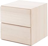 ユニットボックスシリーズ 引き出し2杯タイプ 桐材 生地仕上げ ナチュラル色 GA-0041