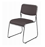 PVC張りスタッキングチェア ブラウン16φフレーム