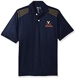 NCAA Virginia CavaliersメンズCTRロゴポロシャツ、XL、ネイビー/チャコール