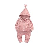 子供上下セット服 女の子 服 長袖 冬 厚手 Pojour コート＆ロングパンツ 可愛い星コート 暖かい ベビールームウェア 子供2セット 丸首 普段着 カジュアル スポーツ 旅行 記念日 プレゼント