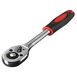 レンチ，SODIAL(R)1/4"インチドライブドライブシャフトラチェットハンドルソケットレンチツールヘビーデューティ（72歯）