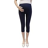KINDOYO 3/4 ストレッチレギンスパンツ非常に快適なウエスト調節可能 ファッションマタニティレディース