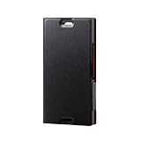 エレコム Xperia XZ1 Compact/ソフトレザーカバー/薄型/磁石付/ブラック