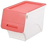 【サンカ 収納ボックス フロック スリム 30 深型 ピンク】[返品・交換・キャンセル不可]