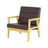 ナチュラル/合皮ブラウン ： 1人掛け/クロスステッチ 選べるソファー★noress(ノレス)