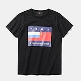 【 韓国スタイル子供服】 夏Tシャツ　キッズ /半袖 男の子 英字ロゴプリント/かっこいい　全2色110-150 Black,140cm