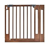 タンスのゲン 木製ベビーゲート 拡張フレーム オートクローズ機能 付き 設置幅74～94cm ダークブラウン 30500005 LB