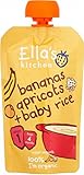 Ella's Kitchen Organic Bananas, Apricots & Baby Rice 4mth+ (120g) エラのキッチン有機バナナ～アプリコットと赤ちゃんの米4Mth + （
