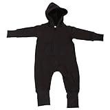 (ベイビーバグズ) Babybugz 赤ちゃん・ベビー用 ロンパース カバーオール パジャマ オールインワン (12-18ヶ月) (ブラック)