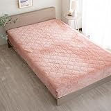 シルフィーズ ボックスシーツ 一体型 ダブル 140cm あったか ピンク フランネル 冬 秋 全周ゴム 140×200 マチ35cm
