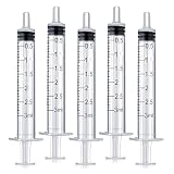 TOUFEIYUAN 3ml注射器 シリンジ 個別密封 / ペット給餌・薬剤投与・オイル用 / 目盛り付き プラスチック製 犬猫 介護 実験 補修用 手芸道具 (3ml-5pcs)