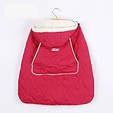 抱っこ紐用防寒ケープ (レッド) ベビーキャリアカバー ベビーウォーマー ウィンター 防寒 抱っこ紐 ベビーフード付きパーカー　２色