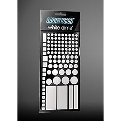 LightDimsホワイトDims – ライト調光LEDカバー/ライト減衰シートforホワイト色付きベビーモニター、煙アラーム、電子機器とアプライアンスand More。Dims 80 – 90 %のライト、小売パッケージ。