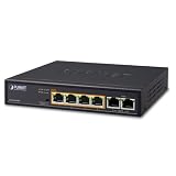 【国内正規品】PLANET FSD-604HP 4ポート10 / 100TX 802.3af / at PoE + 2ポート10 / 100TXデスクトップスイッチ