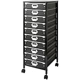 宮武製作所 多段チェスト キャスター付 ブラック 幅31×奥行き34.5×高さ98cm SH-1228