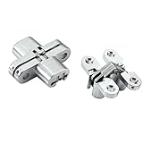 P Prettyia 2点セット　ドアヒンジ　十字蝶番　180°折りたたみ式　ステンレス　1000回以上オン/オフ可能
