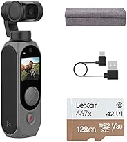 【正規代理店】Fimi Palm 2 ビデオカメラ 128GBセット 4K/30fps ショートVlog/短動画用 128°超広角 Wi-Fi 駆動時間延長 暗所改善 ジョイスティック静穏化 断熱素材 手ぶれ補正強め フ