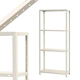 スマートラック NSTR-656 幅80×奥行40×高さ180cm 4段 ホワイト 40kg/段