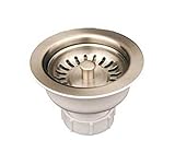 Whitehaus RNW35L-BN 3-1/2-Inch Basket Strainer for Deep Fireclay Applications, Brushed Nickel [並行輸入品