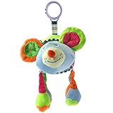 DEHANG ベビーカー用おもちゃ 赤ちゃんの知育玩具 はじめてにぎにぎおもちゃ リンリンラトル - マウス