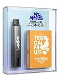 ベイプ 電子タバコ MyMoods VAPE スターターキット 5,000回吸引可能 ニコパフ マイムーズ Type-C充電式 電子シーシャ 禁煙グッズ 爆煙 ニコチン タールなし カートリッジ交換型ベイプ 持ち運びシーシャ フレーバー ニコレス デバイス本体＋POD2個(トロピカルフルーツ)