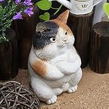 信楽焼　猫　ボス猫（三毛）【ok-0054】　陶器　しがらき焼　焼き物　動物　置物　ガーデンオーナメント　庭 (三毛)