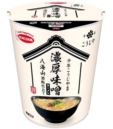 Amazon.co.jp: エースコック 千年こうじや監修 八海山酒粕仕立て 濃厚