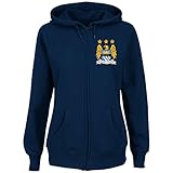 English Premiership Manchester UnitedレディースMajesticサッカーManchester City Football Club公式ロゴフリース長袖フルジッパーパ