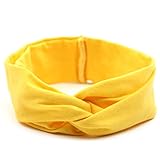 ヘッドバンド　ヘアアクセサリー　ヘアバンド　キッズ　子供用　女の子　ベビー　弾力　綿　0-7歳に　8色 (イエロー)