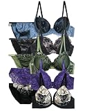 [Pancute] 選べる4タイプ ブラジャー ＆ ショーツ おまかせ 5セット入り 下着 福袋 2026 (x-031)(B・D70)