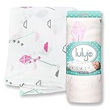 Lulujo Bamboo Swaddling Wrap (Pink Kites) by lulujo