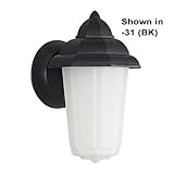 Sunset Lighting F7904-30 Outdoor Wall Lantern with White Plastic Shades, White Finish [並行輸入品]