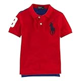 【ラルフローレン】RALPH LAUREN　バックナンバー ビッグポニーポロシャツ　レッド☆12Ｍ・18Ｍ・24Ｍ (24Ｍ)　並行輸入品　男の子　ボーイズ