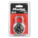 Combination Lock, Stainless Steel, 1-7/8" Wide, Black Dial [並行輸入品]