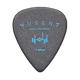 Musent 日本製 スタンダード ティアドロップ ピック | 1.00mm厚 5枚 セット ポリアセタール | MSNTDPK0010-BLK-05P