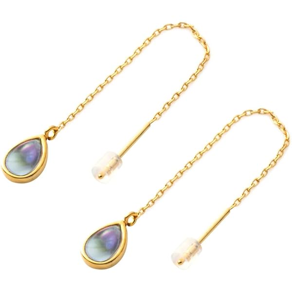 Amazon | 【Rvaru】 K18ピアス タンザナイト ドロップ